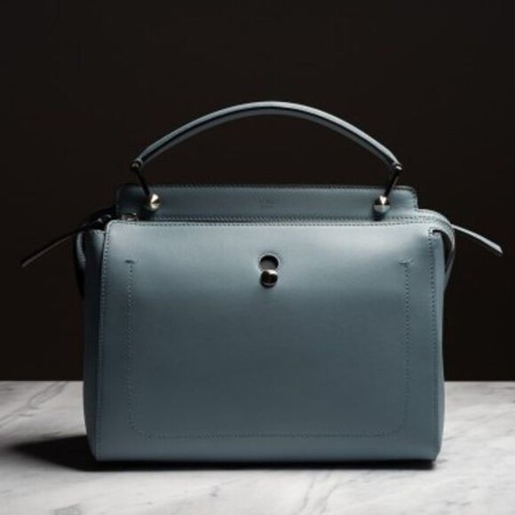 Dotcom Medium Top Handle Bag in Powder Blue - Picture 6 of 8